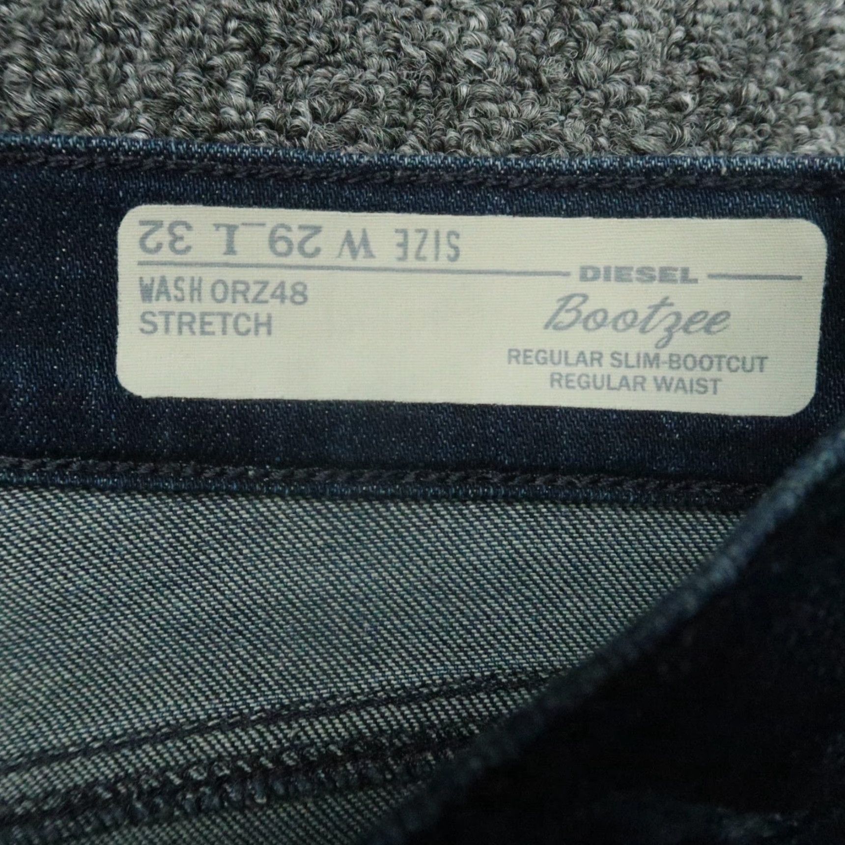 Diesel VINTAGE Diesel Women's Jeans Slim Bootcut 29x33 Blue Denim Cotton Button Fly Raw Hem Size 31" - 3 Thumbnail