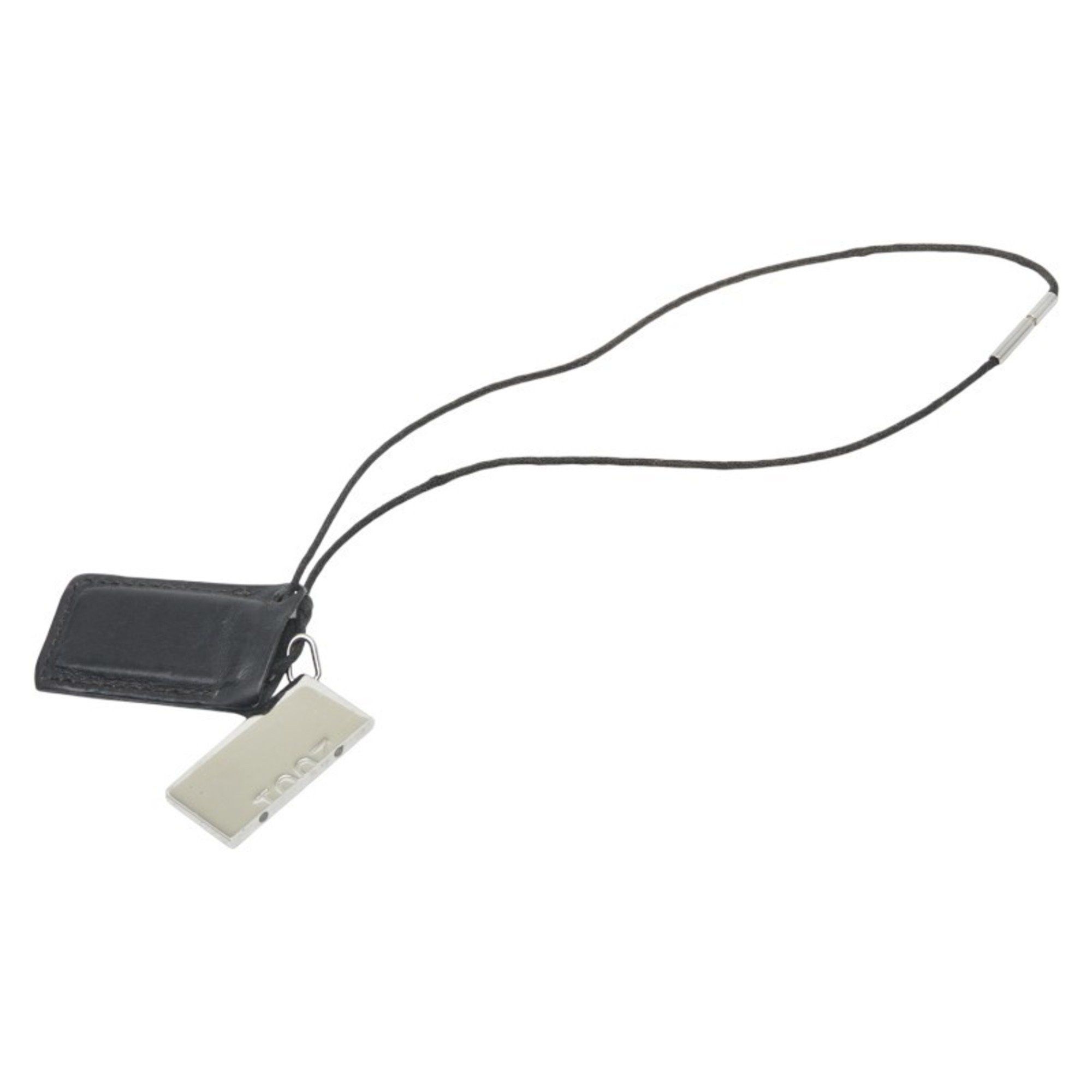 Hermes Hermes Symbol 2001 Pair Necklace in Silver, Black Leather and Metal for Women Size ONE SIZE - 1 Thumbnail
