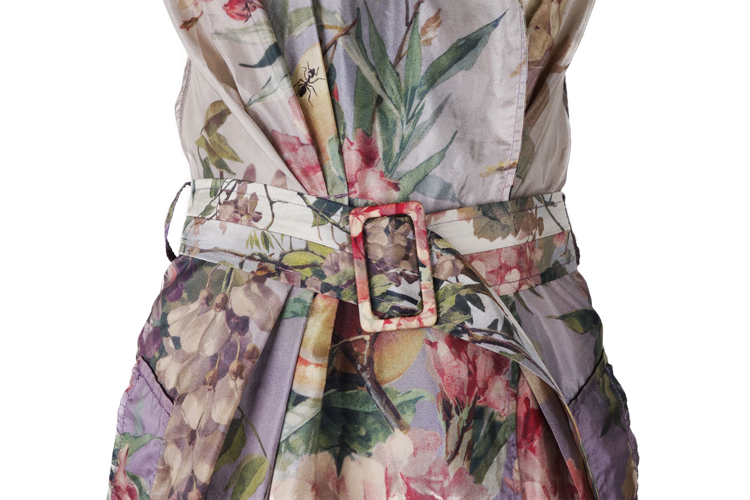 Jean Paul Gaultier Jean Paul Gaultier Floral Print Silk Belted Dress Vintage Size M / US 6-8 / IT 42-44 - 7 Thumbnail