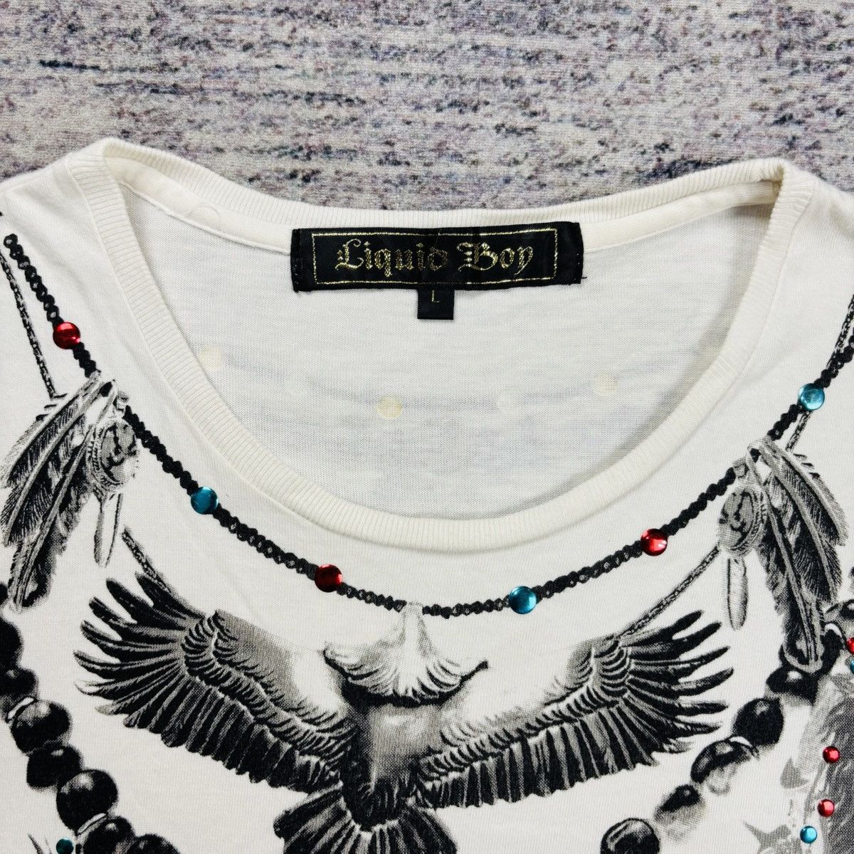 GOA 2000s Liquid Boy - Printed Ethnic Feather Necklace LS Size US M / EU 48-50 / 2 - 7 Thumbnail