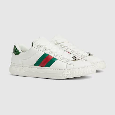 Gucci Ace Web Trainer Sneakers SIZE 40.5