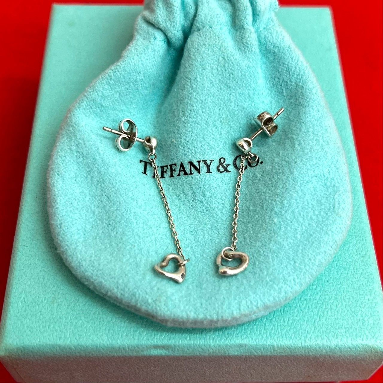 Tiffany & Co. Tiffany & Co. Tiffany&Co. Open Heart Silver Earrings Metal Earrings DUTY FREE for USA Size ONE SIZE - 1 Thumbnail