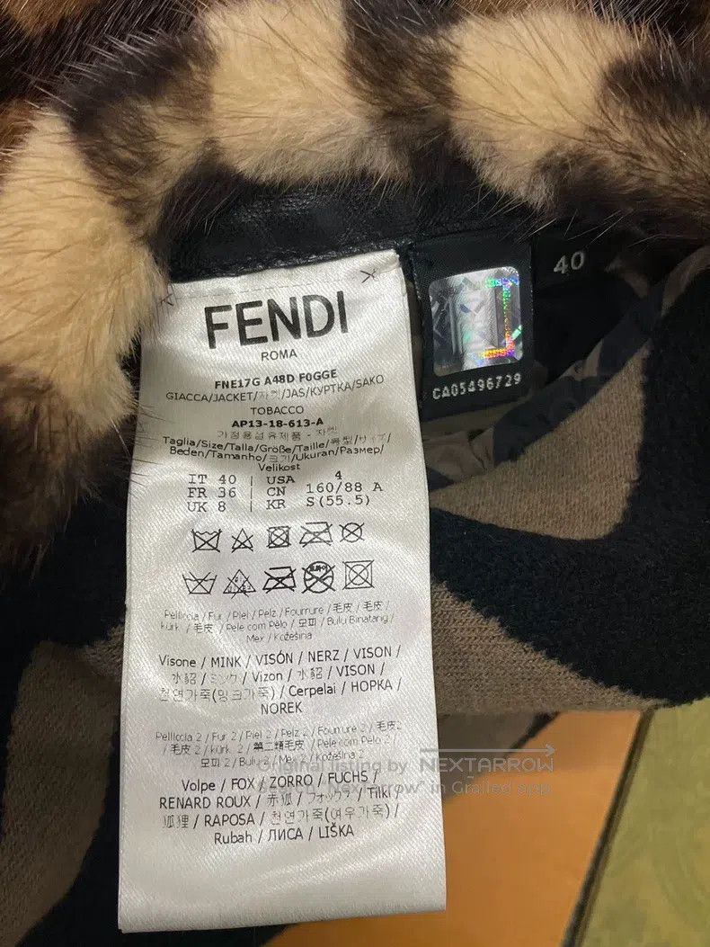 Fendi Fendi Suede and Old Logo Fur Hooded Jacket, Reversible Size XS / US 0-2 / IT 36-38 - 5 Thumbnail