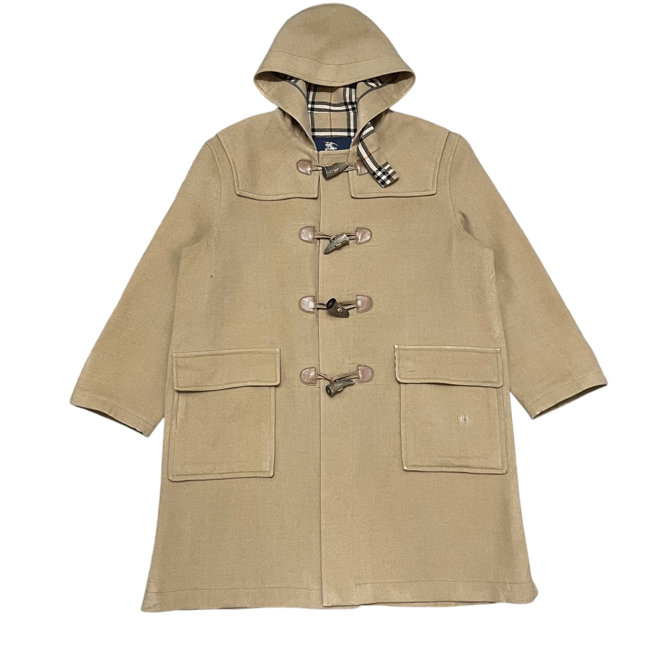 Burberry Vintage Burberry London Duffle Coat Nova Check Wool Cashmere Size US M / EU 48-50 / 2 - 2 Thumbnail