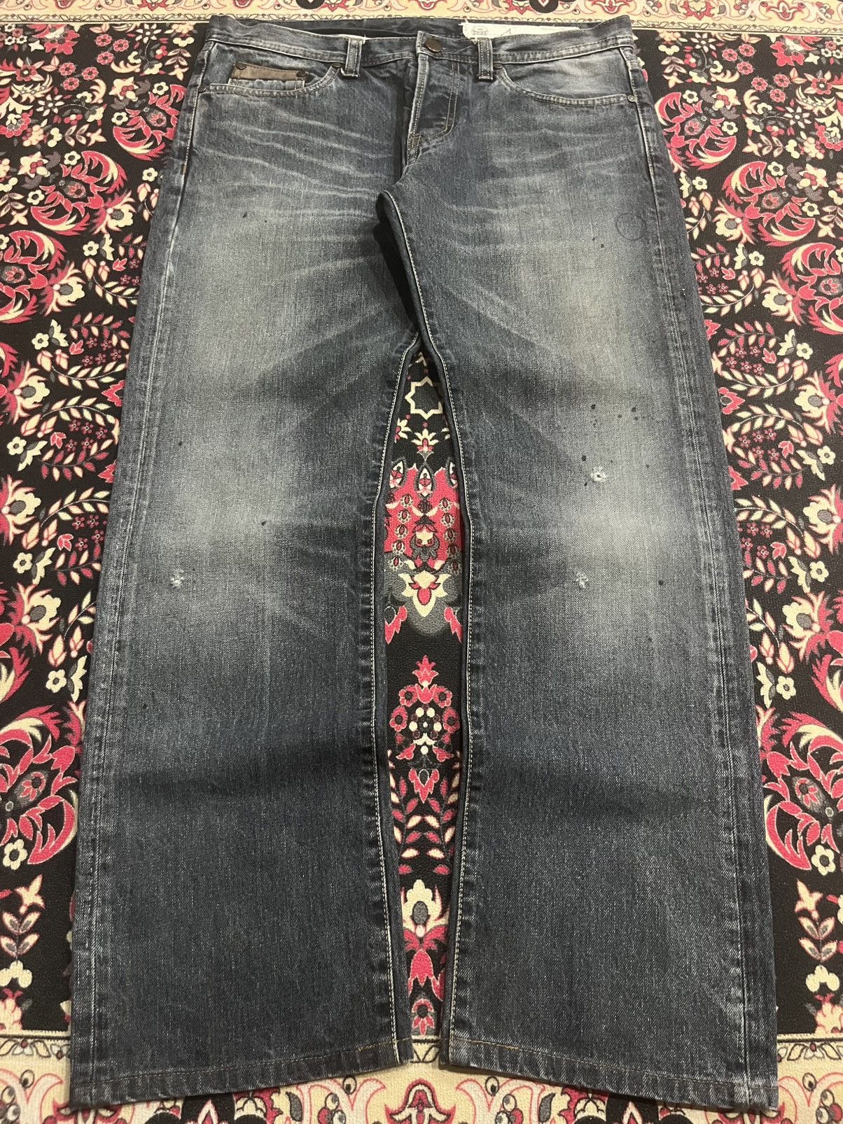 Japanese Brand Vintage Japanese Brand And Rica Sulphur Washed Whisker Jeans Size US 34 / EU 50 - 1 Thumbnail