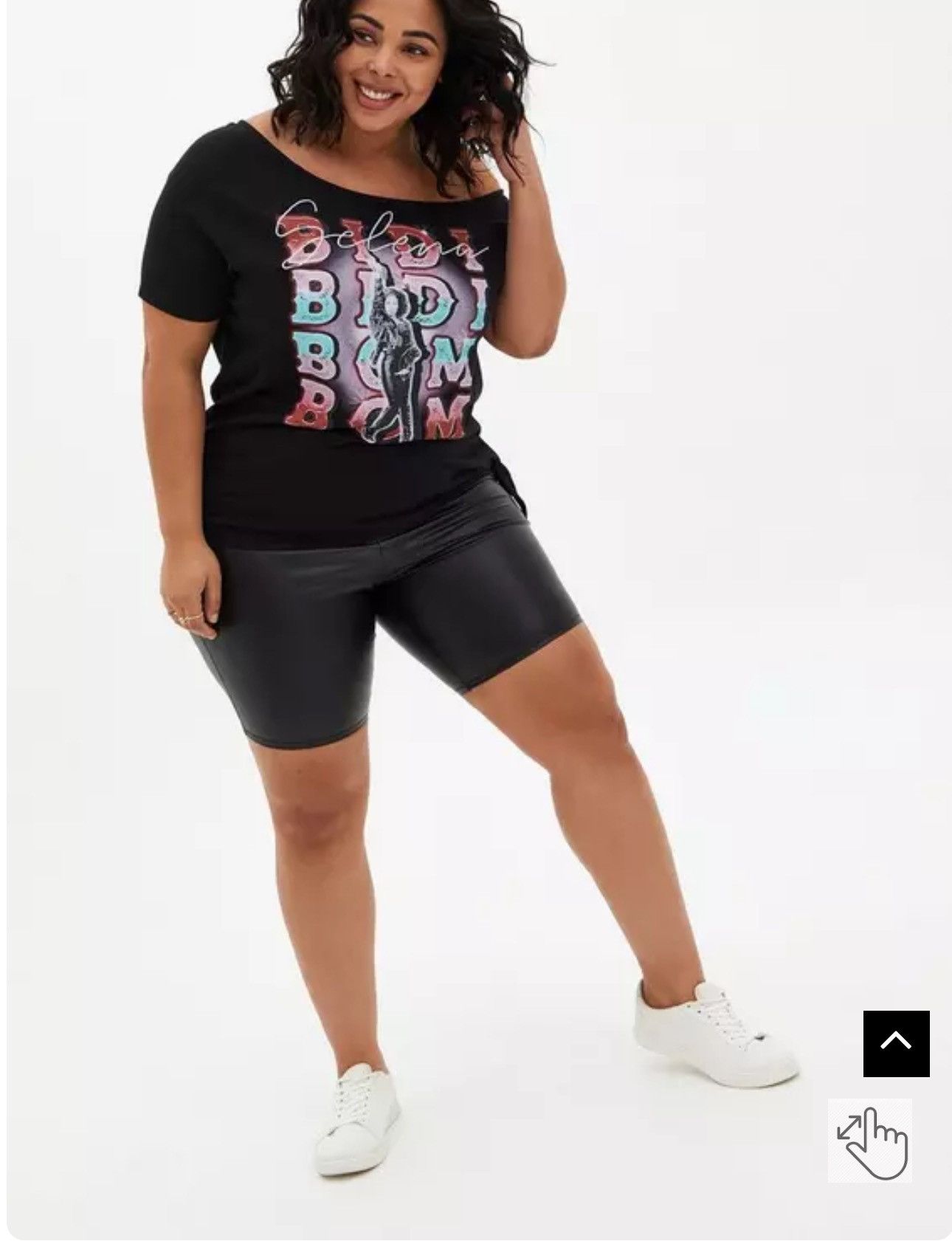 Torrid Off-Shoulder Tee - Selena Black Size ONE SIZE - 4 Thumbnail