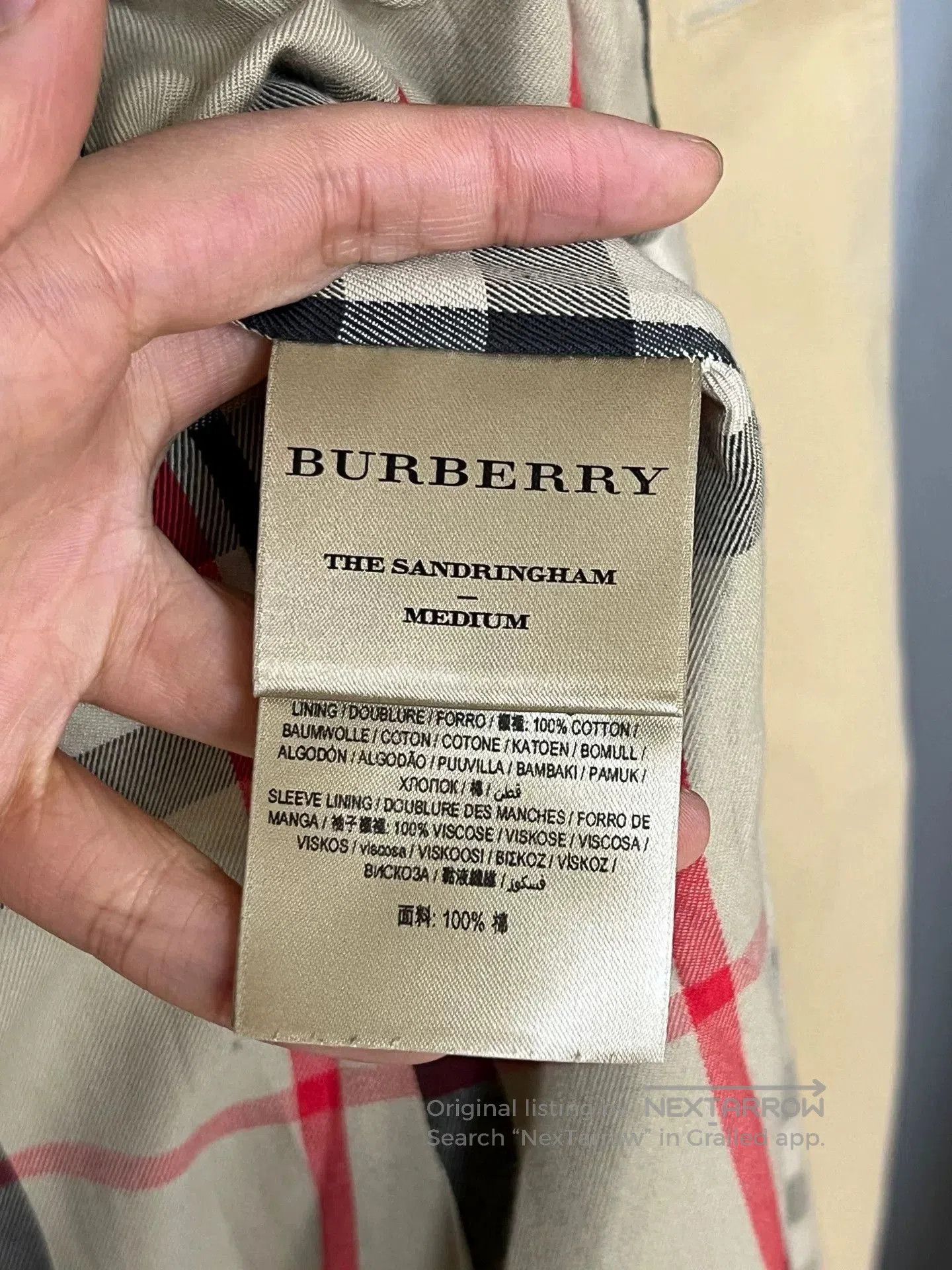 Burberry burberry check trench coat in beige. Size M / US 6-8 / IT 42-44 - 4 Thumbnail