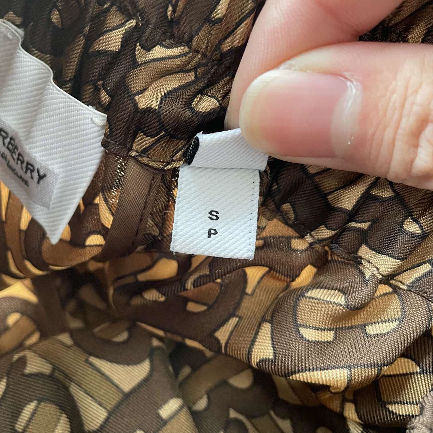 Burberry 99 New Burberry women's brown silk wideleg S monogram Size 26" / US 2 / IT 38 - 6 Thumbnail