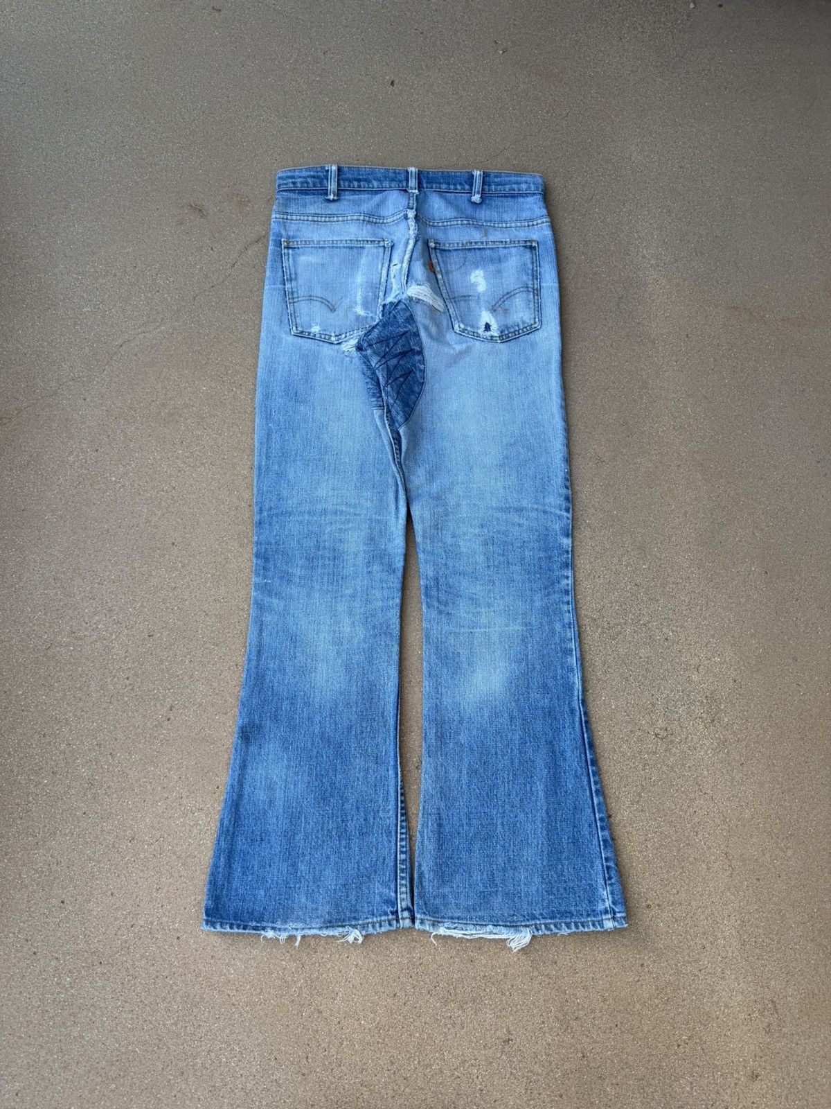 Levi's Vtg 70’s Levi’s 646 Orange Tab Bellbottom Flare Jeans 33x30 Size US 33 - 2 Thumbnail
