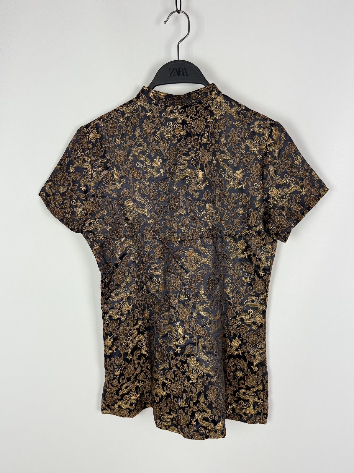 Vintage Y2K Vintage Etam Gold Dragon Jacquard Asian Cheongsam Top Size XS / US 0-2 / IT 36-38 - 6 Thumbnail