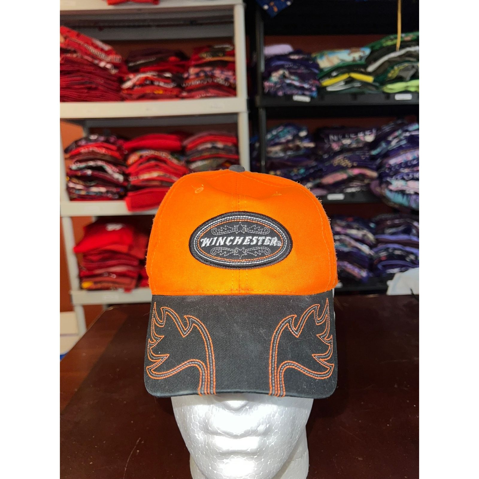 Winchester Winchester Hunting Hat Cap Orange Camo Hunt Gear Baseball OS Size ONE SIZE - 1 Thumbnail