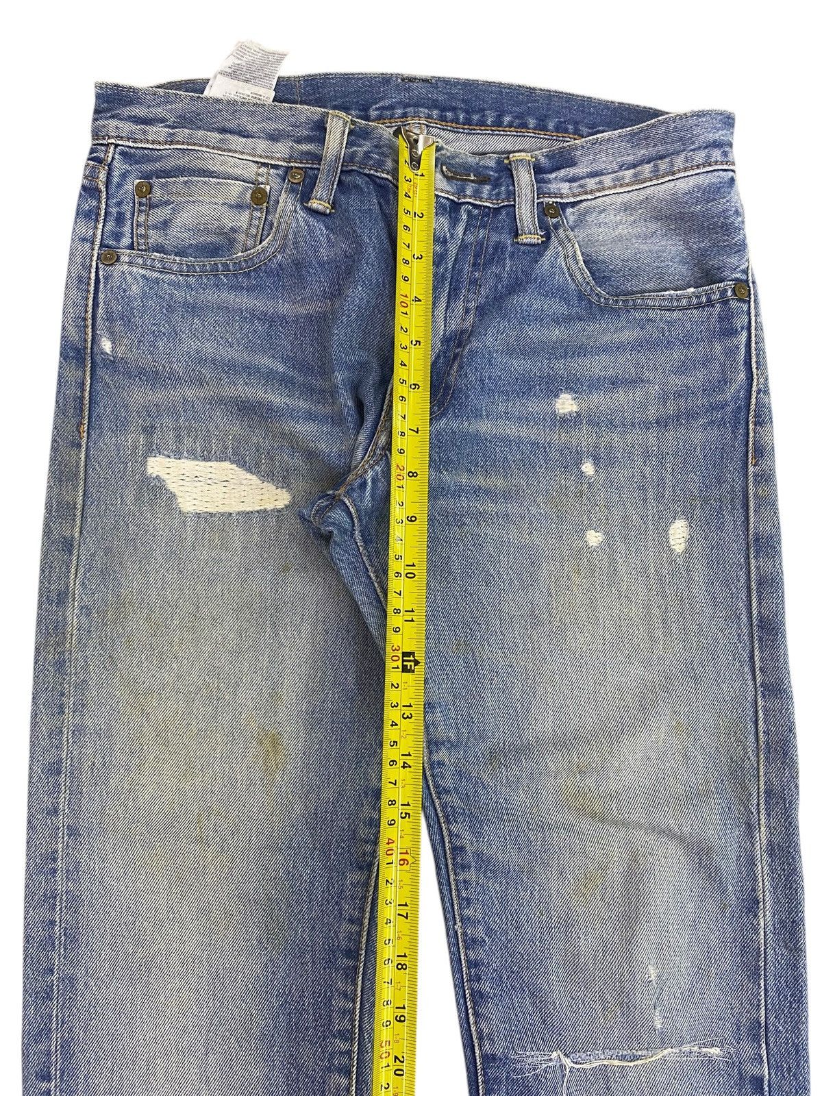 Levi's Vintage Levi’s Ripped Faded Wash Style Selvedge Jeans Size US 30 / EU 46 - 6 Thumbnail