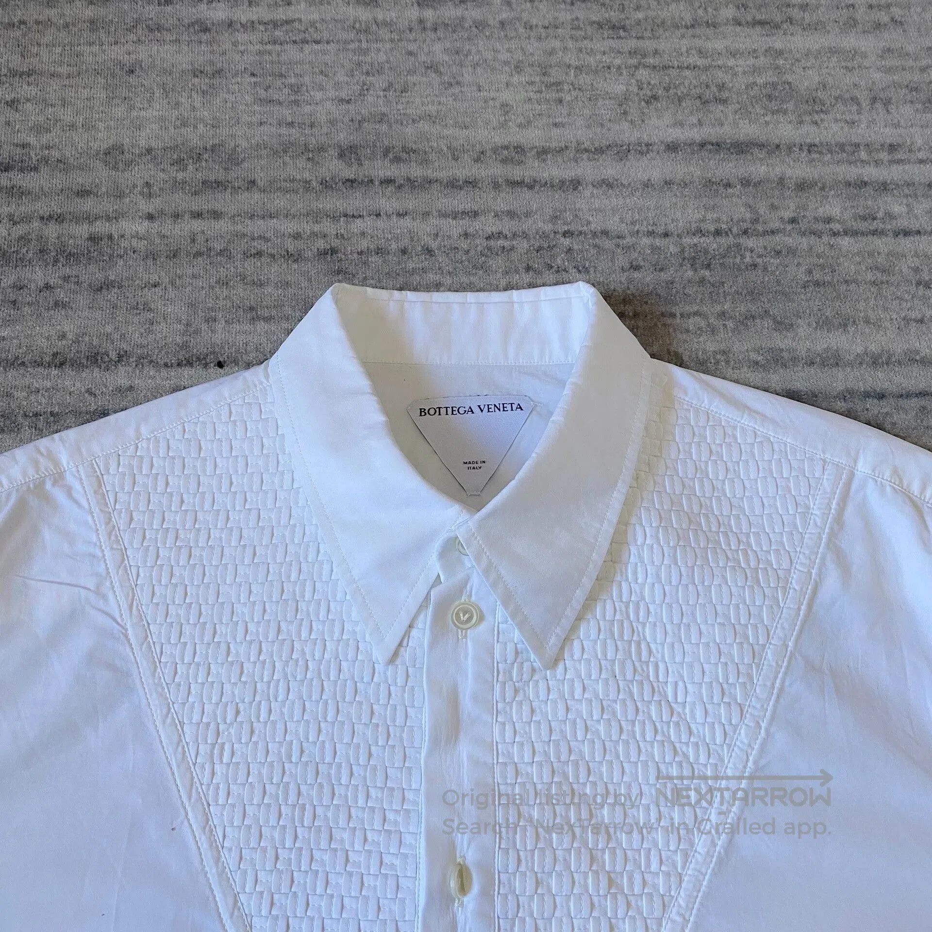 Bottega Veneta Bottega Veneta White Woven Shirt Jacket. Size US L / EU 52-54 / 3 - 5 Thumbnail