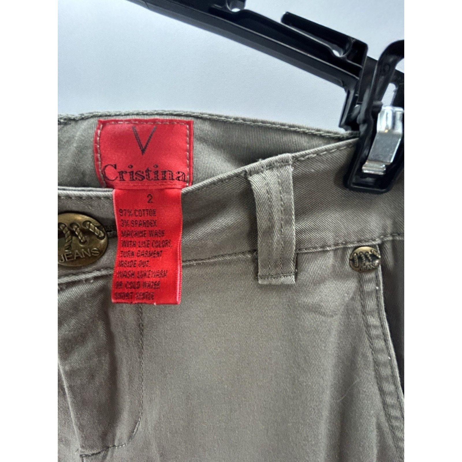 Other V CHRISTINA Sage Green Jeans Stretch Sage Green 2 EUC. Size 26" / US 2 / IT 38 - 12 Thumbnail