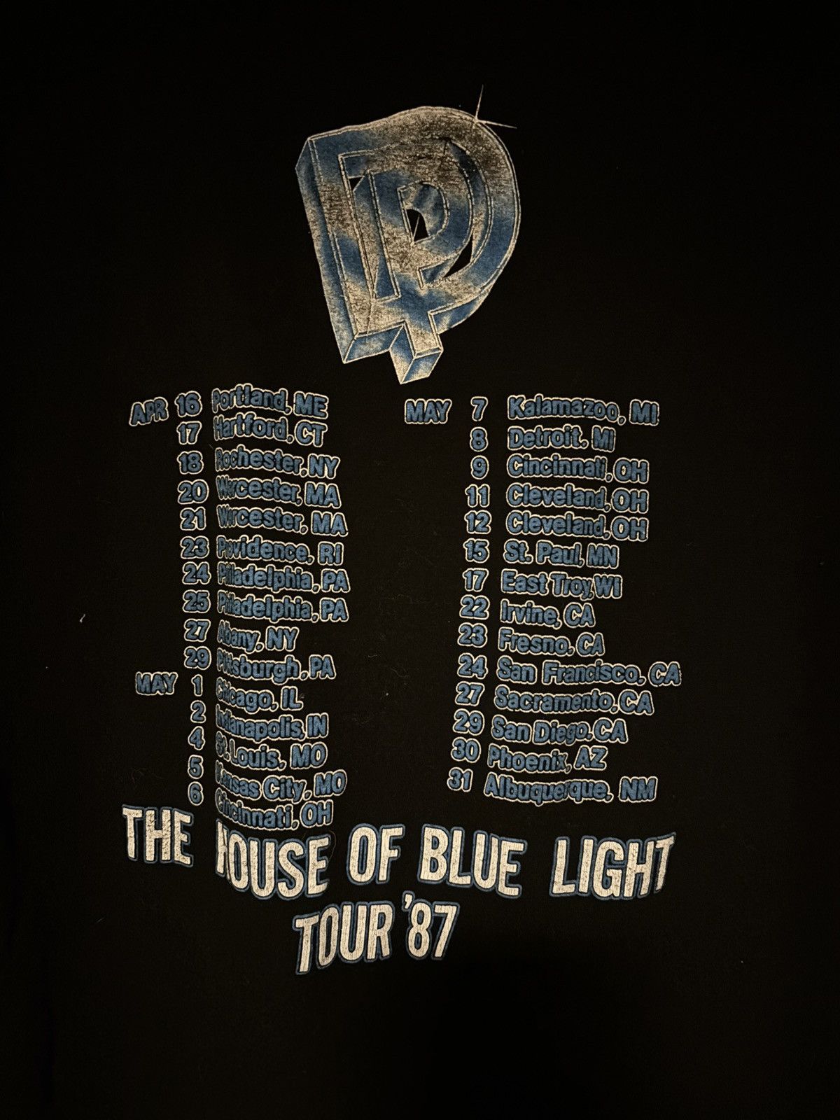 Band Tees DEEP PURPLE THE HOUSE OF BLUE LIGHT TOUR 1987 BAND TEE Size US L / EU 52-54 / 3 - 3 Thumbnail