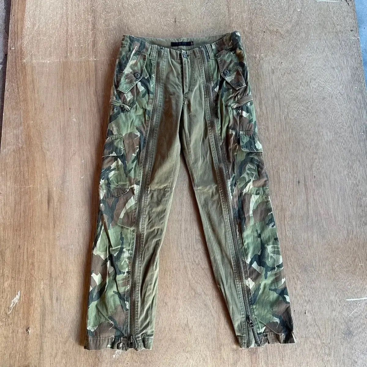 Japanese Brand SICKS 💥MALA VITA JAPANESE VTG HYBRID CAMO ZIPPER RARE PANTS Size US 30 / EU 46 - 2 Thumbnail