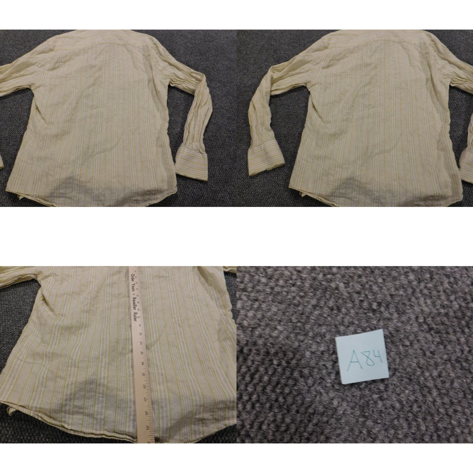 Vintage Bullitt Mens Shirt Large Green classic button down Casual Knit Cotton Slim Long Sleeve Button-Up Collared - Mens Size US L / EU 52-54 / 3 - 8 Thumbnail