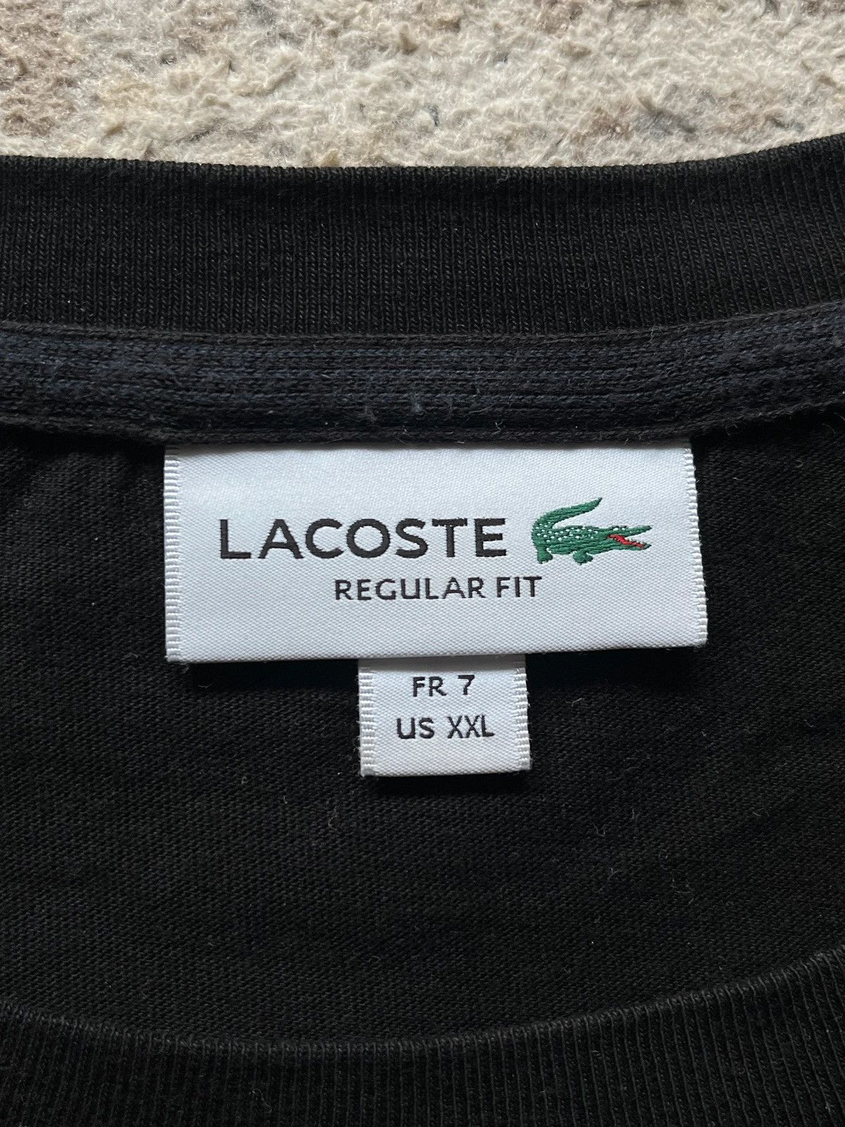 Lacoste Lacoste Sz XXL Big Embroidered Logo Tone Black T-Shirt Size US XXL / EU 58 / 5 - 2 Thumbnail