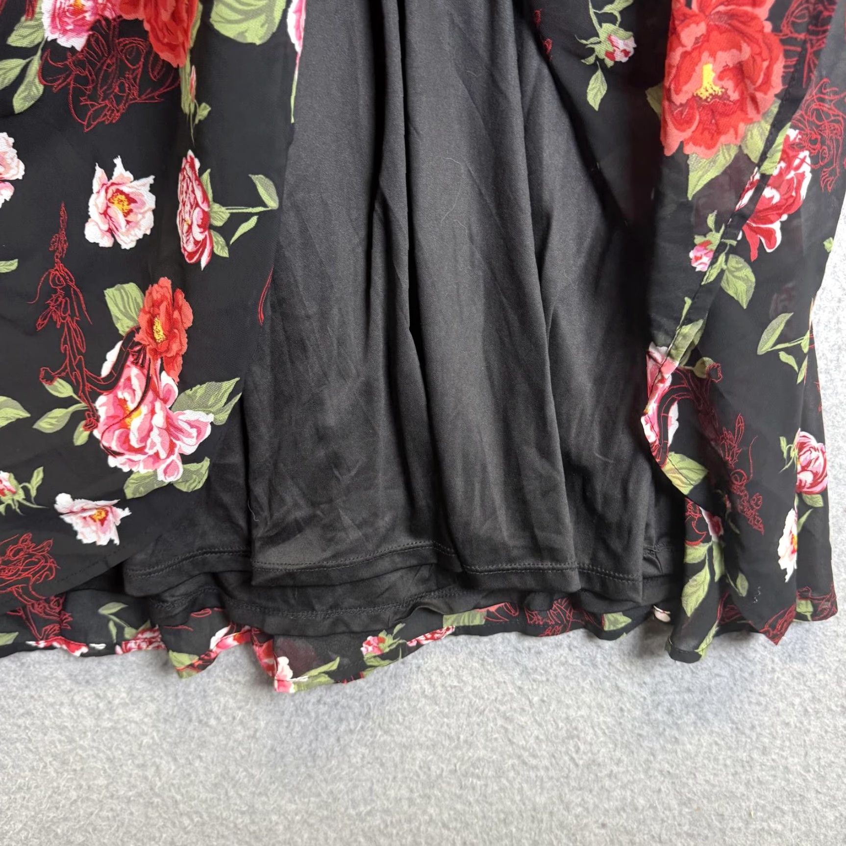 Torrid Torrid X Disney Dress A-Line Mini Black Pink Floral Women’s 20 Plus Size Torrid Women’s Size 20 Plus A-Line Short Dress Mens? Size 3XL / US 20-22 - 6 Thumbnail