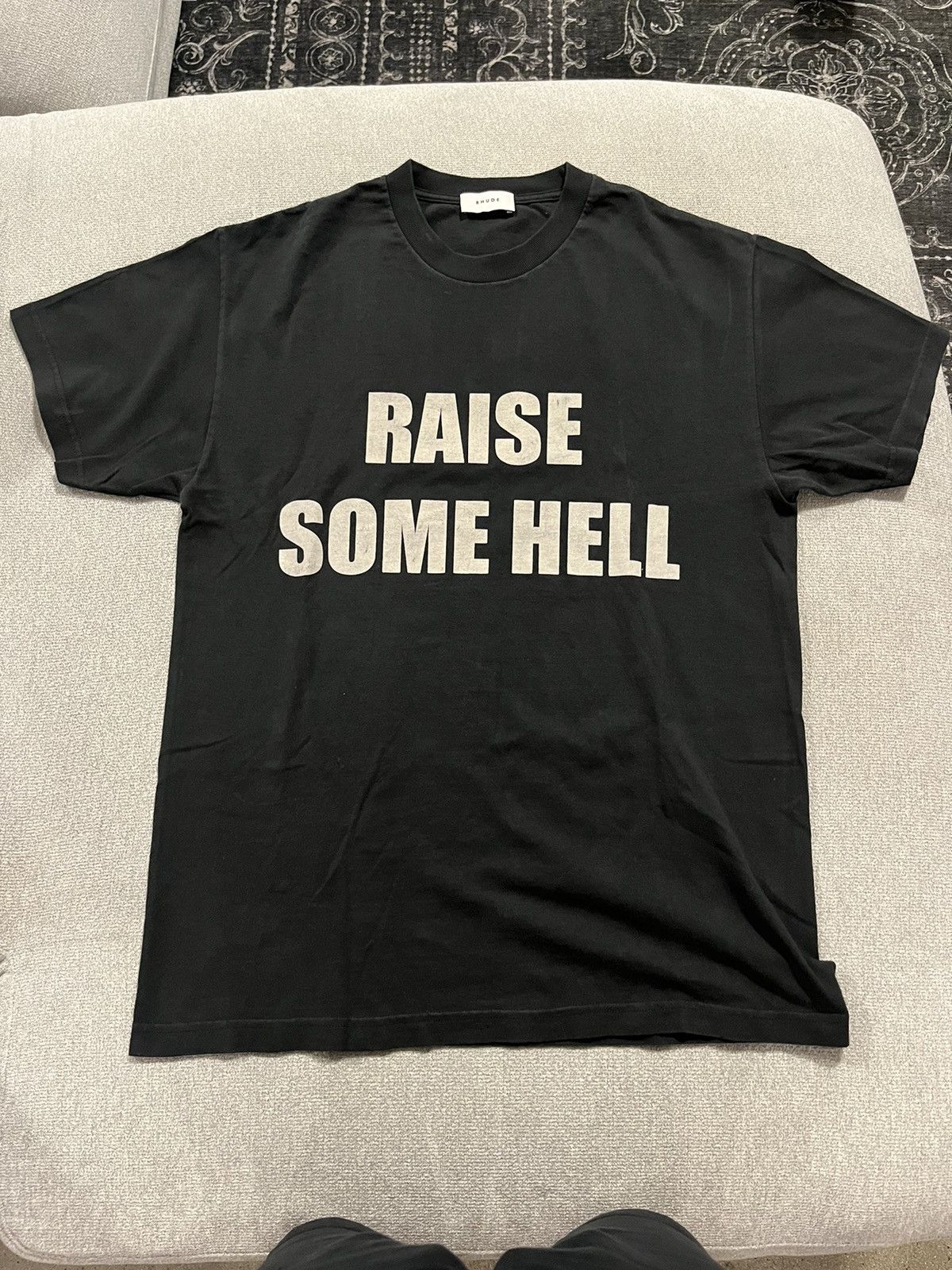 image of Rhude X Maxfield T Shirt in Black, Men's (Size Medium)