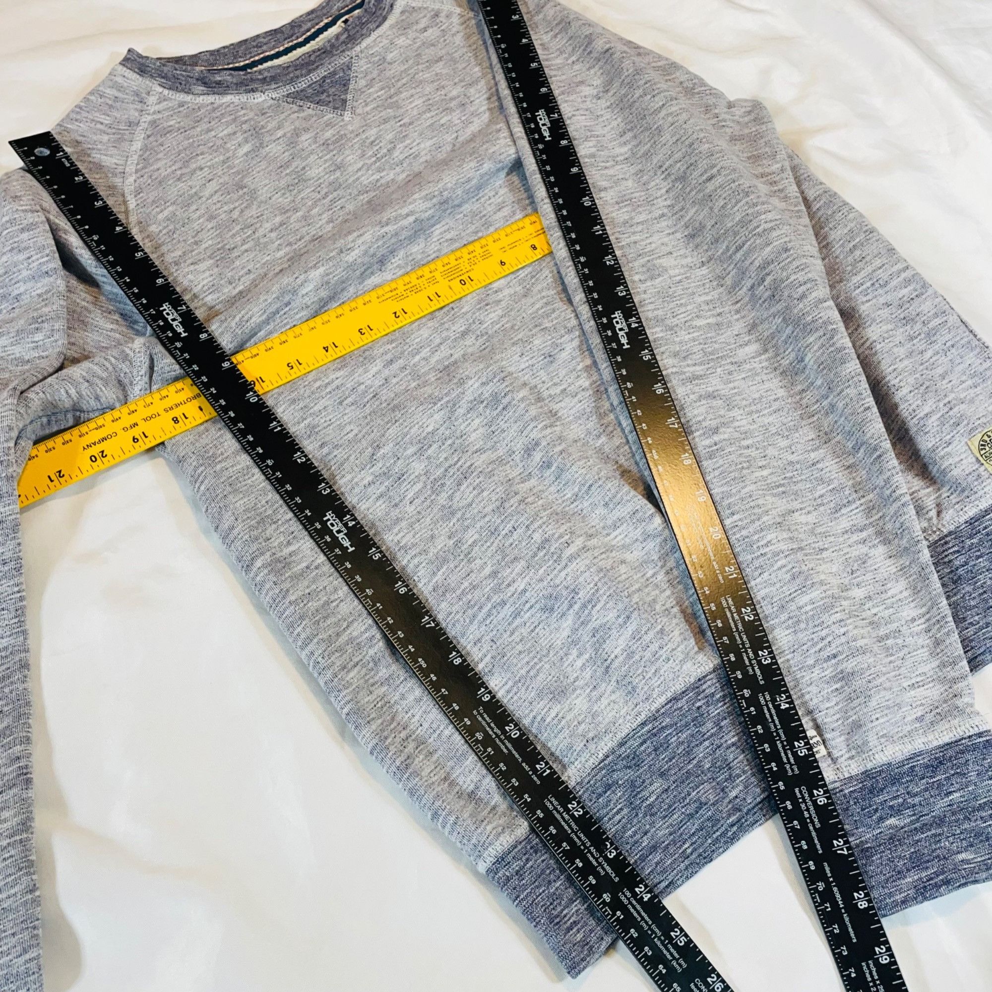 Other Third & Army Gray Heathered Crewneck Sweater Men's M Cotton Size US M / EU 48-50 / 2 - 8 Thumbnail