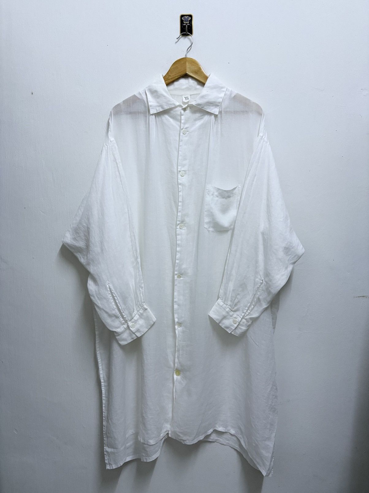 Yohji Yamamoto S/S 2018 Y's Yohji Yamamoto - Avant Garde White Blouse Size XS / US 0-2 / IT 36-38 - 2 Thumbnail