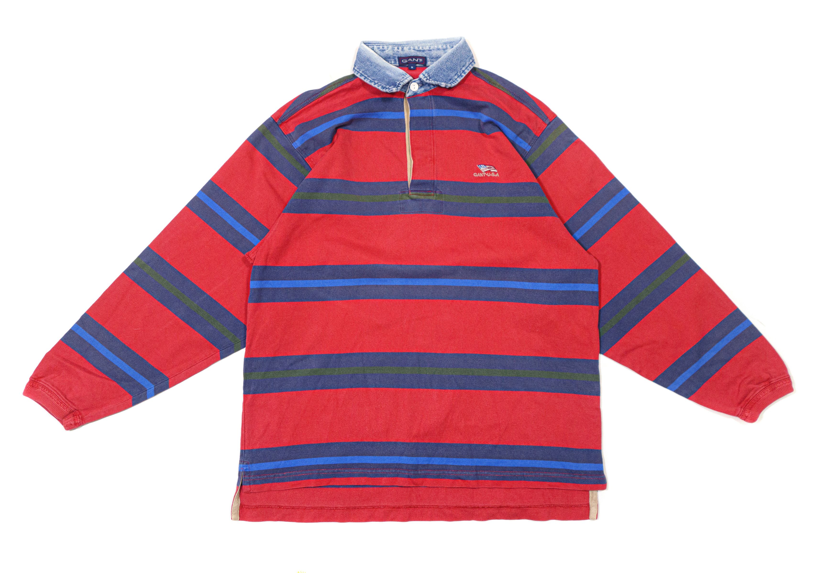 Gant 90S Logo Stripes Rugby Sweatshirt Size US M / EU 48-50 / 2 - 1 Thumbnail