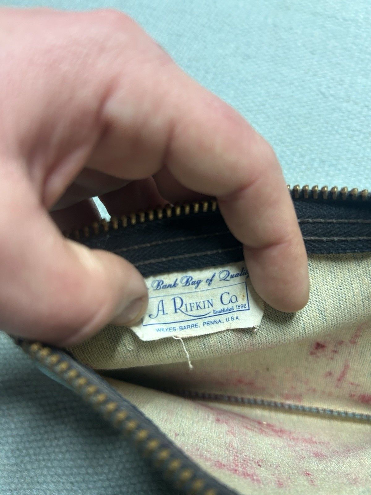 Vintage Vtg Rifkin bank deposit money bag state savings bank Indiana Size ONE SIZE - 8 Thumbnail