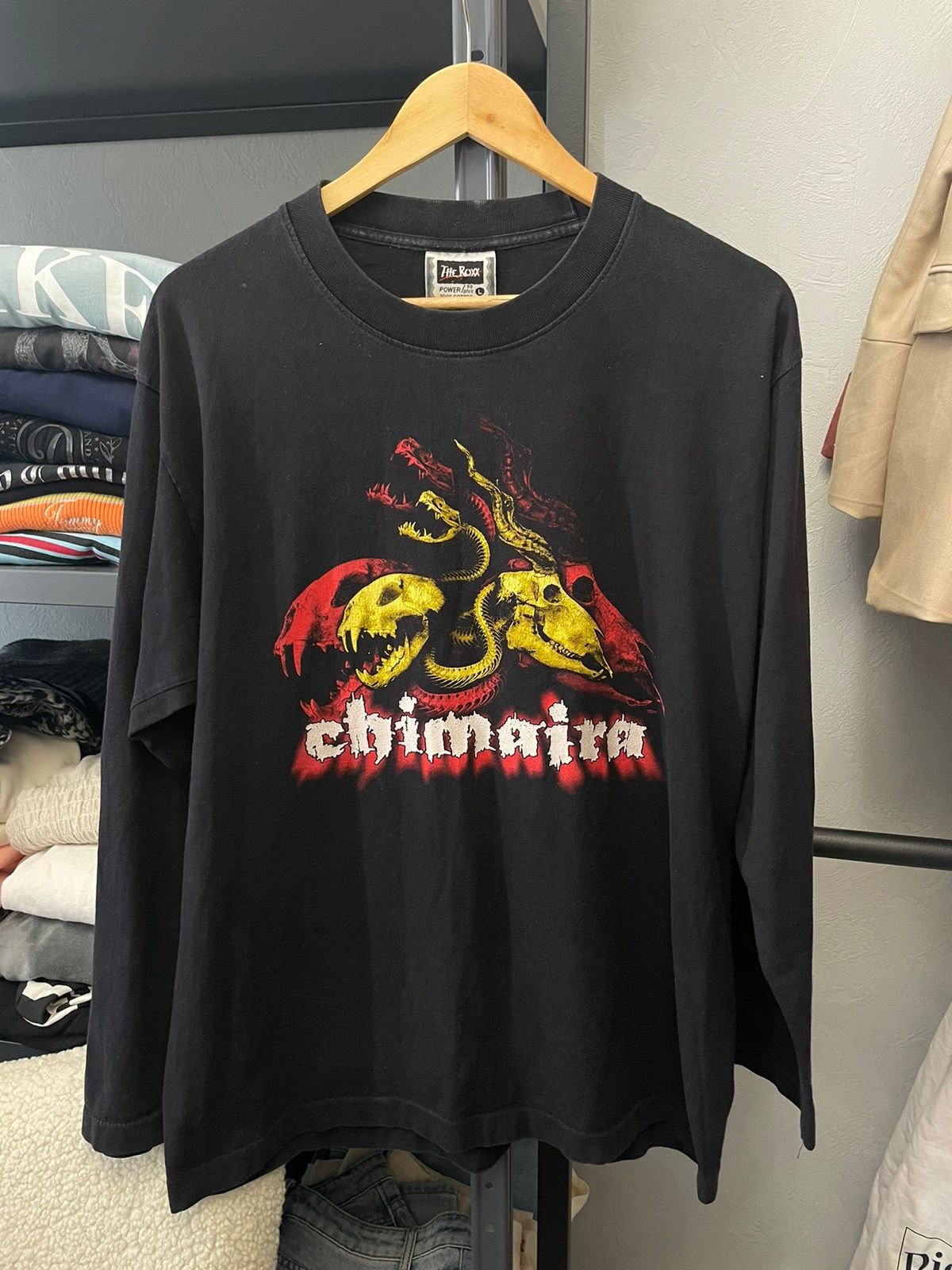 Pre-owned Band Tees X Rock Band Vintage 90's Chimaira Rock Band Longsleeve In Black