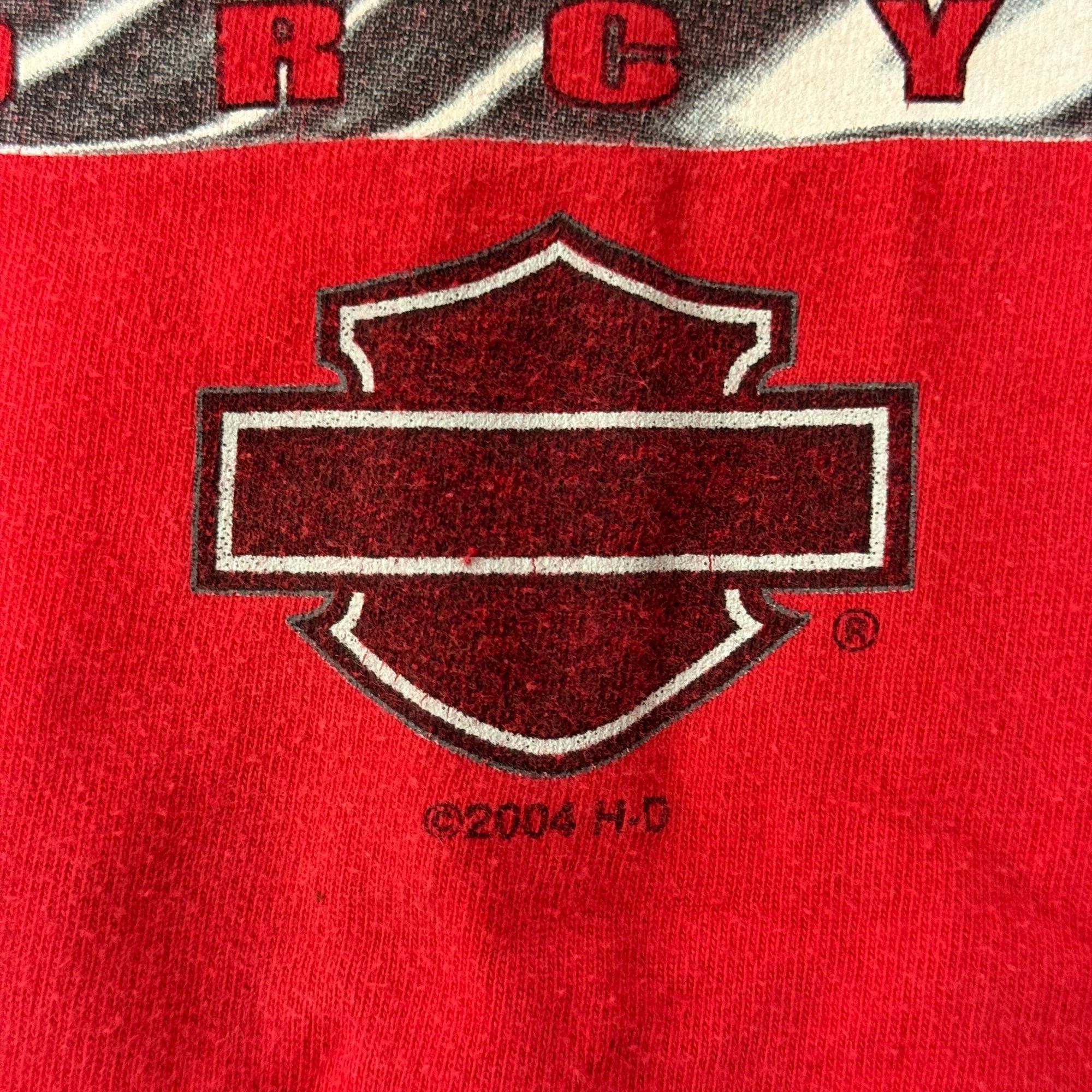Harley Davidson Y2K LANCES Mansfield PA Motorcycle BIKER 2004 T Shirt USA L Size US L / EU 52-54 / 3 - 5 Thumbnail