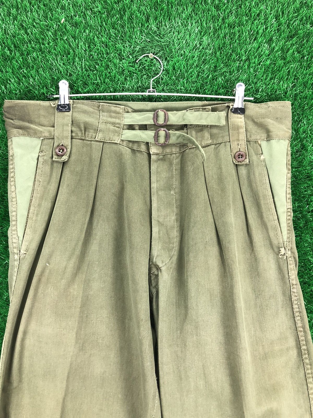 Ghurka Vintage 60's Gurkha Trouser British Army Double Buckle Pants Size US 35 - 7 Thumbnail
