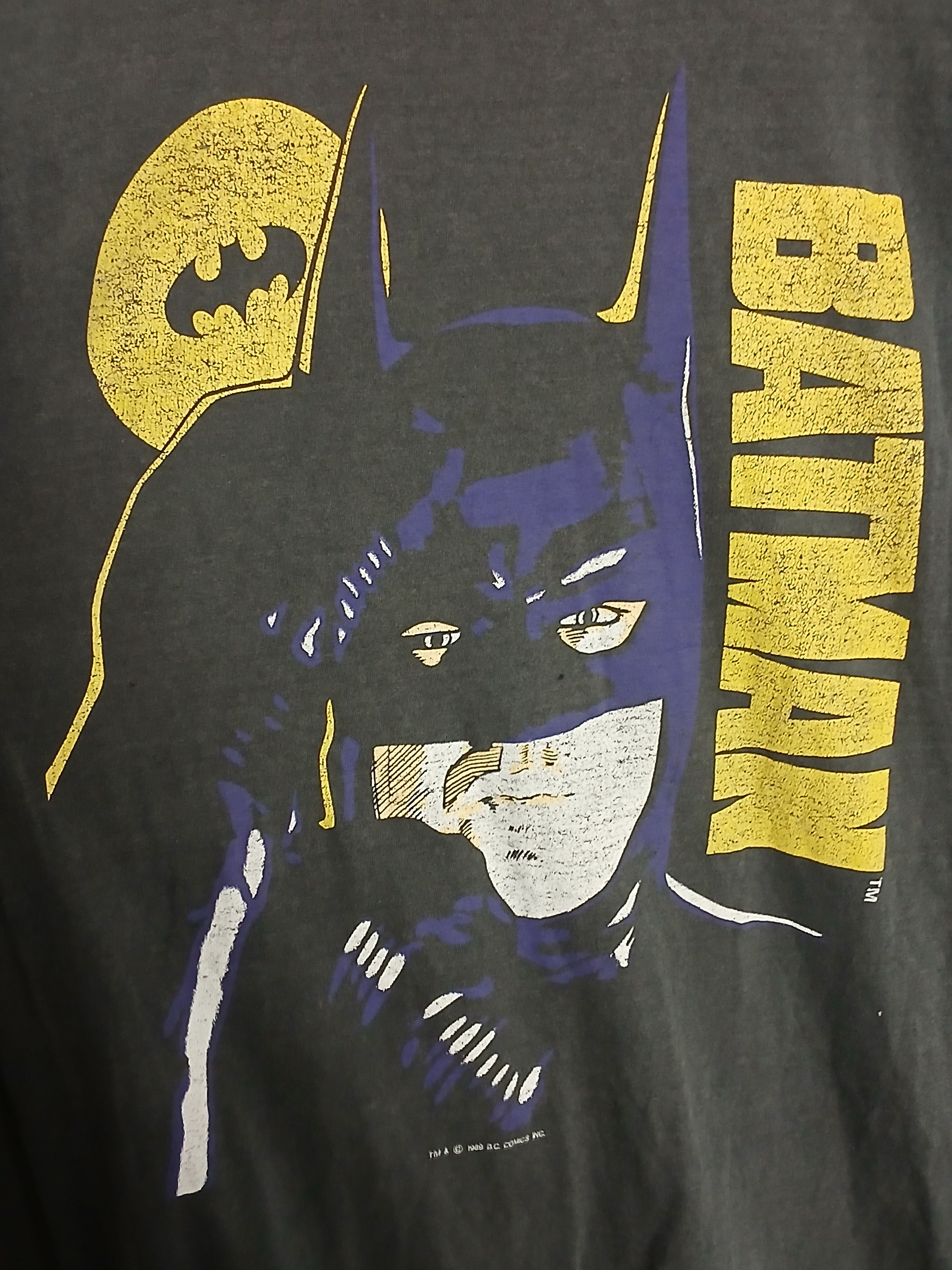 DC Comics × Vintage Vintage 1989 DC Batman Single Stitch T-Shirt Size US S / EU 44-46 / 1 - 3 Thumbnail
