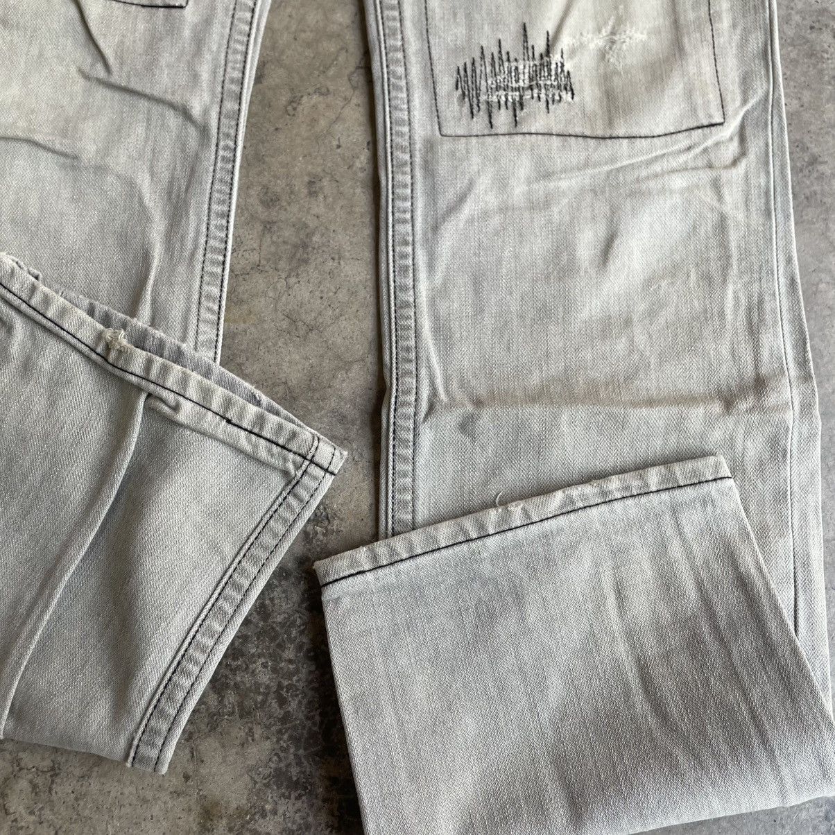 Wrangler 🔥Vintage Wrangler Stoned Washed Ripped Distress Denim Jeans Size US 31 - 7 Thumbnail