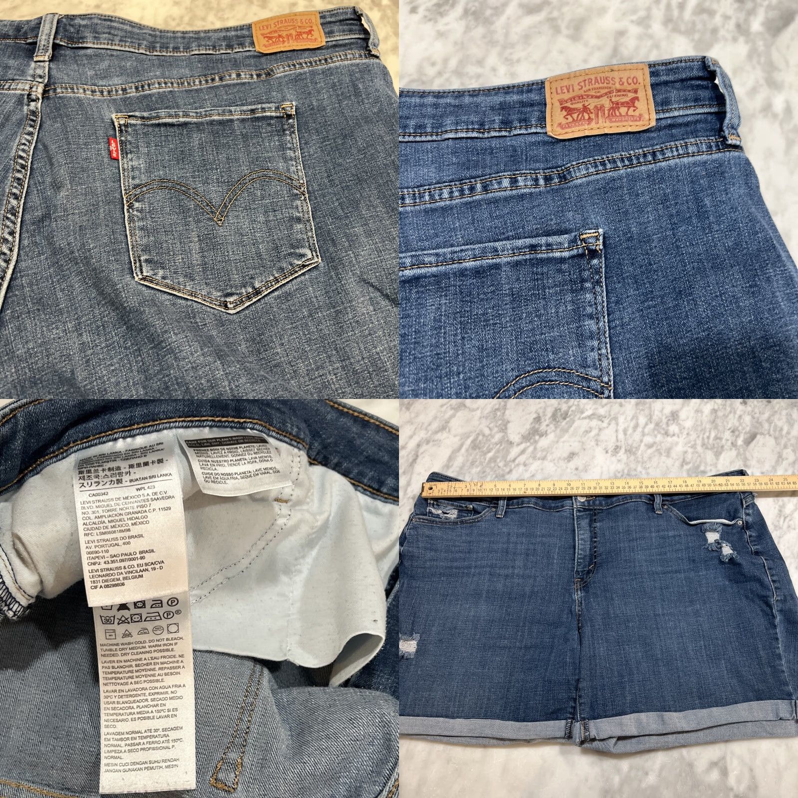 Levi's Levi's Shorts Women’s 24W Denim Blue Casual Summer Travel Pockets 2000s Style Size 42" / US 20 - 8 Thumbnail