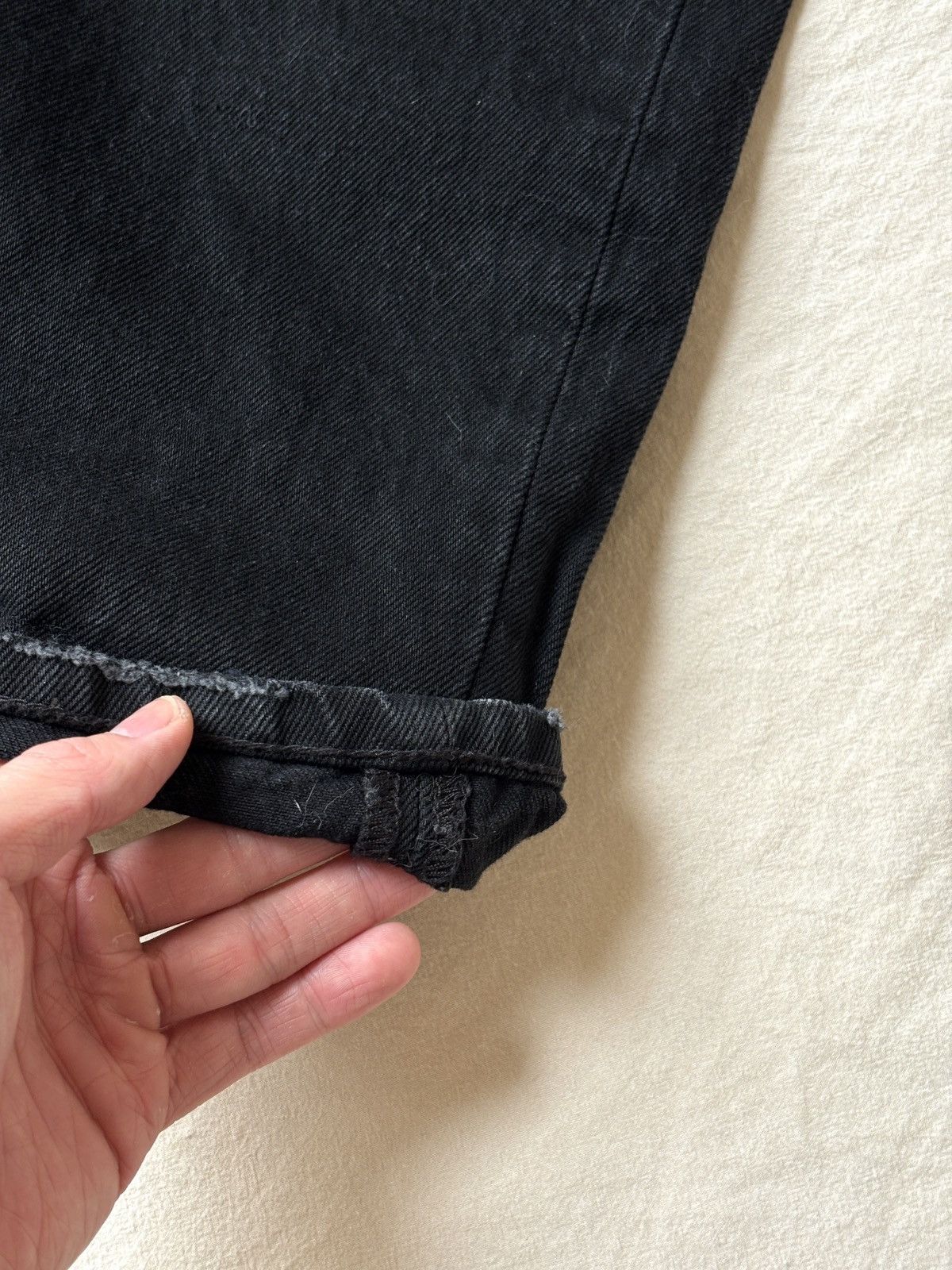 Prps PRPS Black Wide Leg Relaxed Denim Jeans Size US 31 - 4 Thumbnail