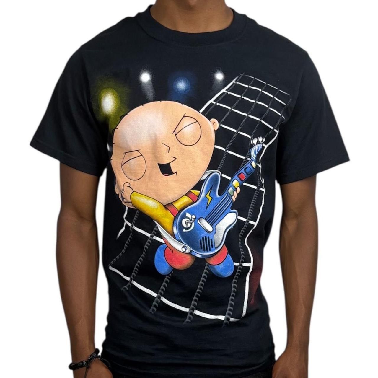 Fruit Of The Loom Y2K Black Family Guy Stewie Guitar T-Shirt Size US S / EU 44-46 / 1 - 1 Thumbnail