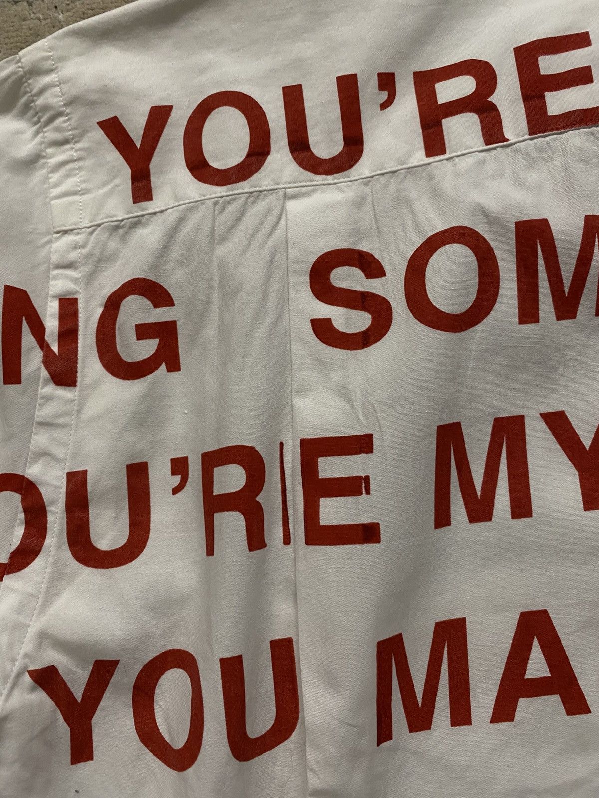 Comme des Garcons × Junya Watanabe SS02 Poem Shirt "My Little Darling" White and Red Size US M / EU 48-50 / 2 - 10 Thumbnail