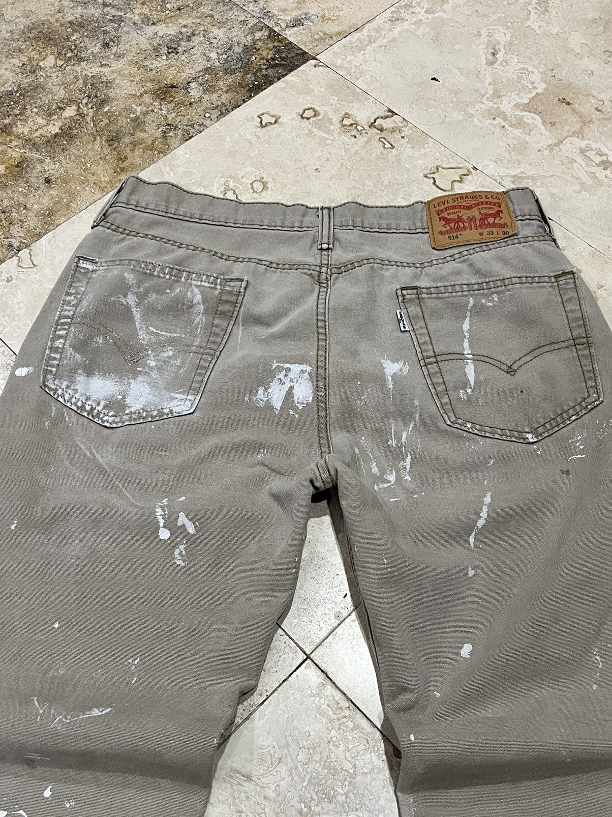 Levi's × Vintage Levi’s 514 Painters Khaki Denim Jeans Size US 33 - 4 Thumbnail