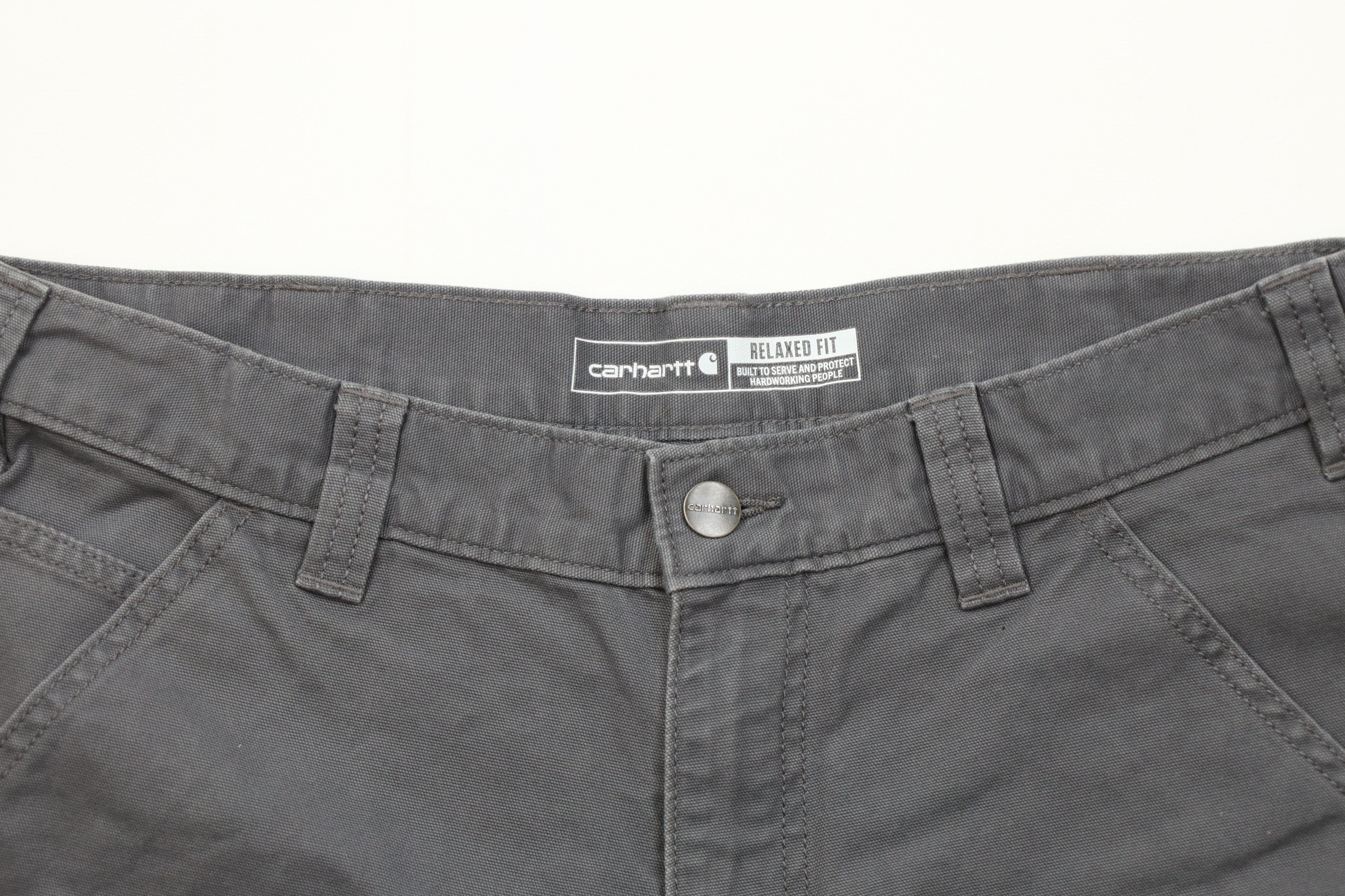Carhartt Vintage Y2K Carhartt Relaxed Fit Canvas Dungaree Shorts Gray Size US 32 / EU 48 - 2 Thumbnail