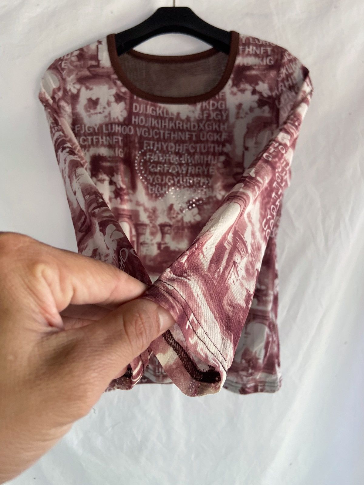 Japanese Brand JAPANESE MESH TOP PRINTED LONG SLEEVE Size US S / EU 44-46 / 1 - 5 Thumbnail