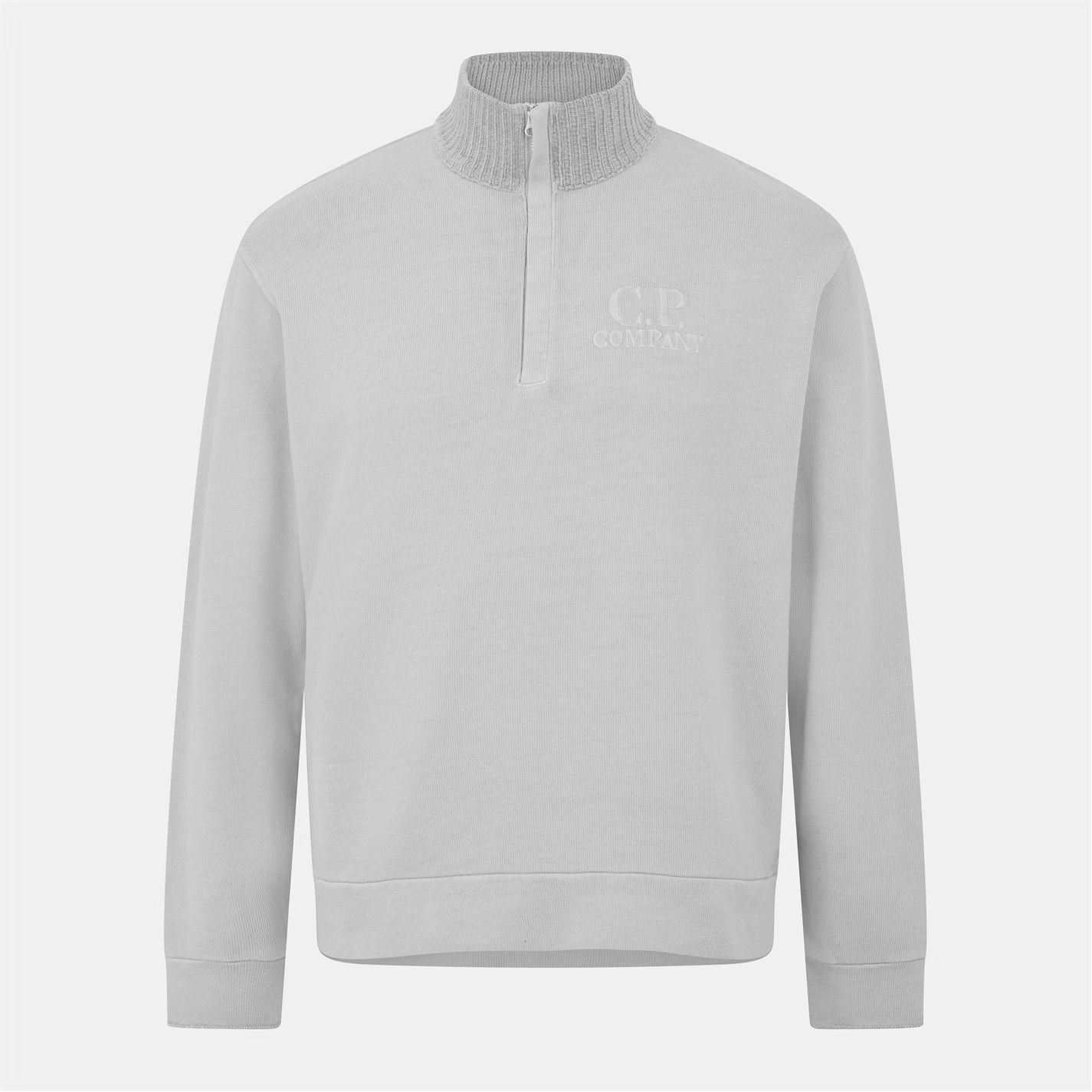C.P. Company o1g2r1mq0426 Polo Collar Sweatshirt in Grey Size US S / EU 44-46 / 1 - 1 Thumbnail