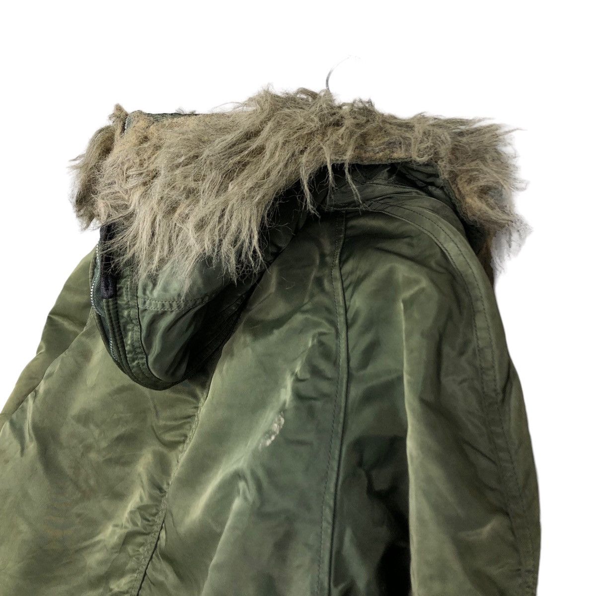 Vintage 🔥Vintage Bomber Jacket Alpha Industries USA Mink Fur Hoodie Size US M / EU 48-50 / 2 - 9 Thumbnail
