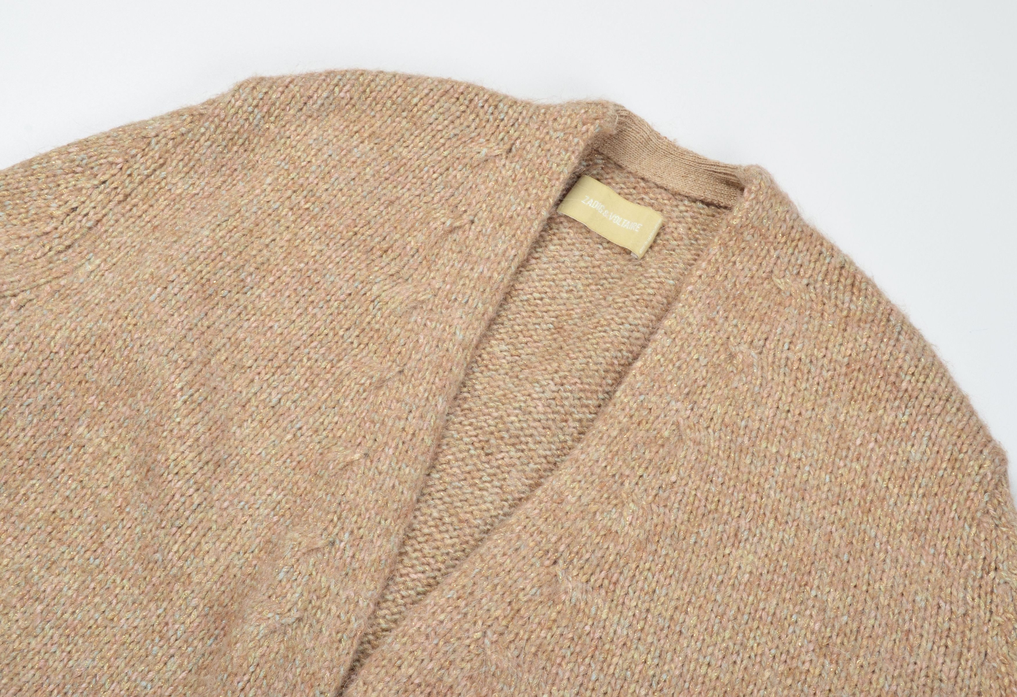 Zadig & Voltaire Zadig & Voltaire Alpaca Wool Blend Shiny Open Cardigan Size XS / US 0-2 / IT 36-38 - 5 Thumbnail