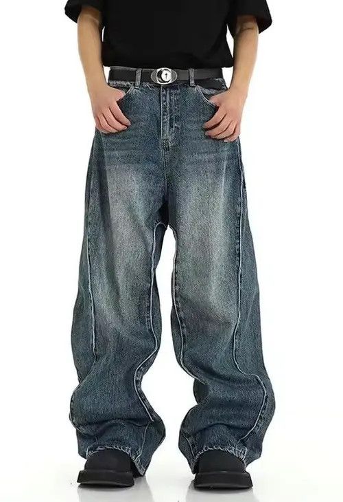 Japanese Brand Blue Y2K skateboarding hiphop utility baggy jeans Size US 30 / EU 46 - 2 Thumbnail