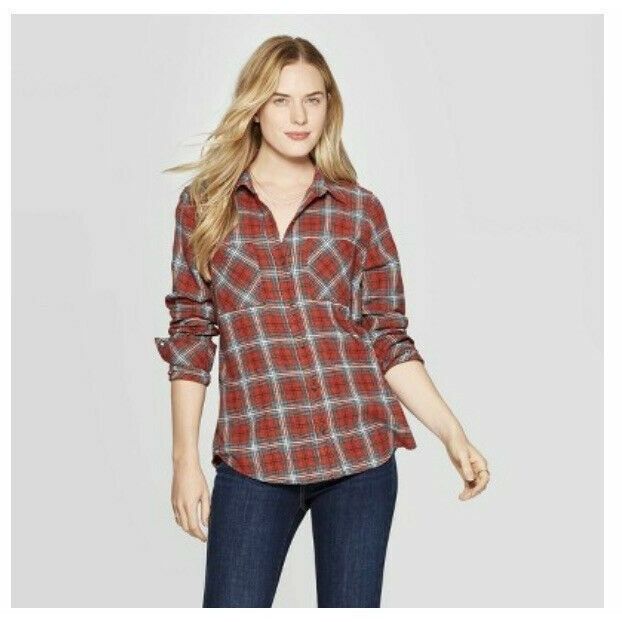 Other Womens Plaid Flannel Long Sleeve Button-Down Shirt Size XS / US 0-2 / IT 36-38 - 1 Thumbnail