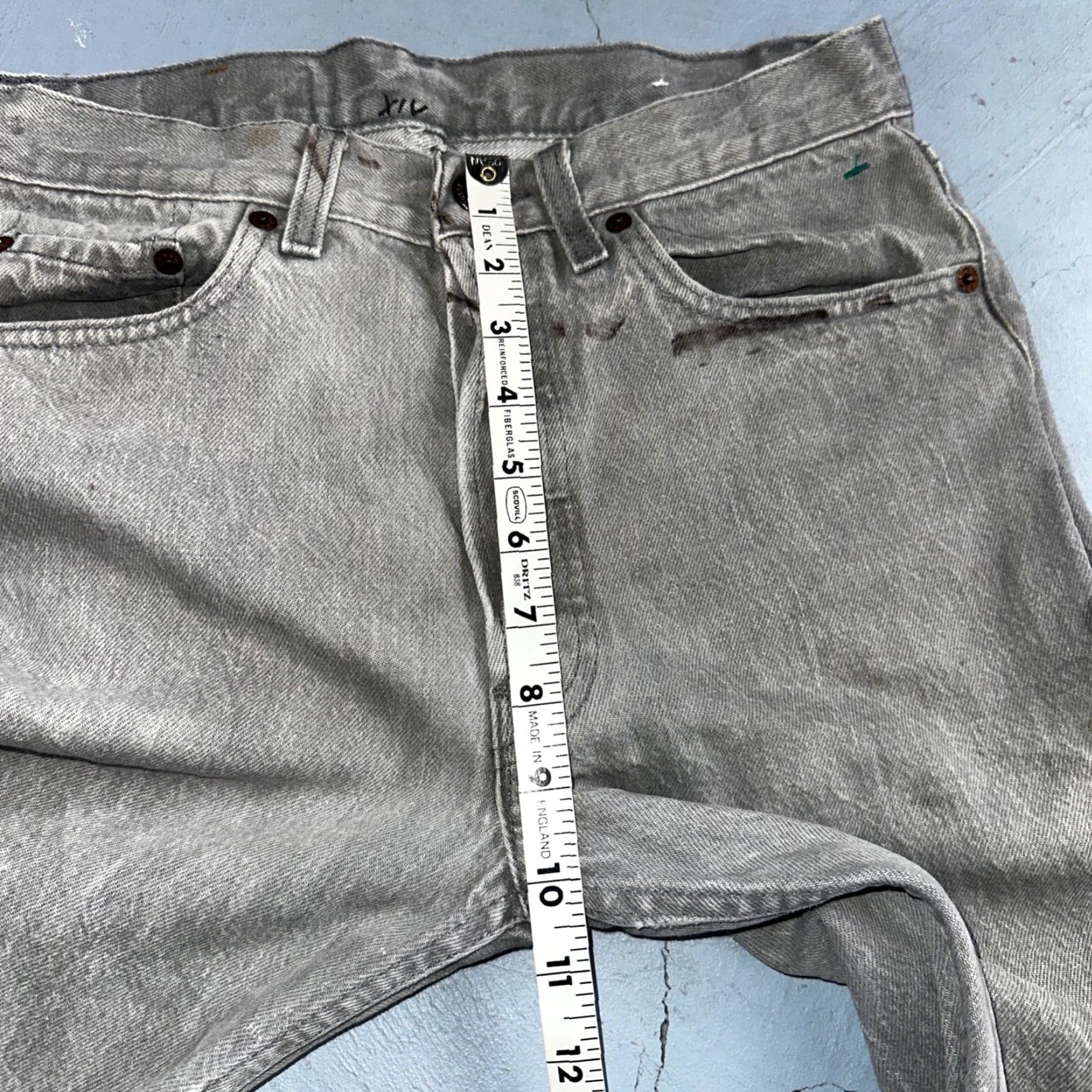 Levi's Levis 501 Vintage 90s USA Gray Straight Leg Jeans 28x34 Regular Mens 501 Series Denim Cotton Medium Wash Size US 28 / EU 44 - 7 Thumbnail