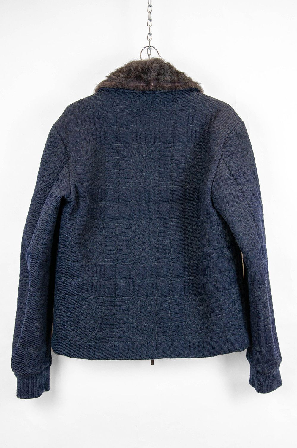 Emporio Armani Emporio Armani Wool Zip Jacket Fur Collar IT50 Size US M / EU 48-50 / 2 - 2 Thumbnail