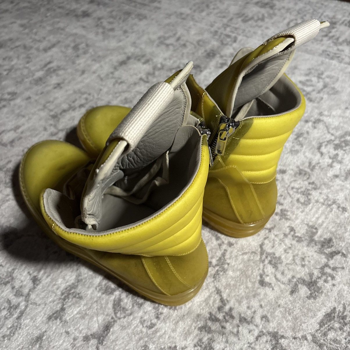 Rick Owens Rick Owens SS23 EDFU Geobasket Sneakers Lemon | Size 44 Size US 11 / EU 44 - 6 Thumbnail