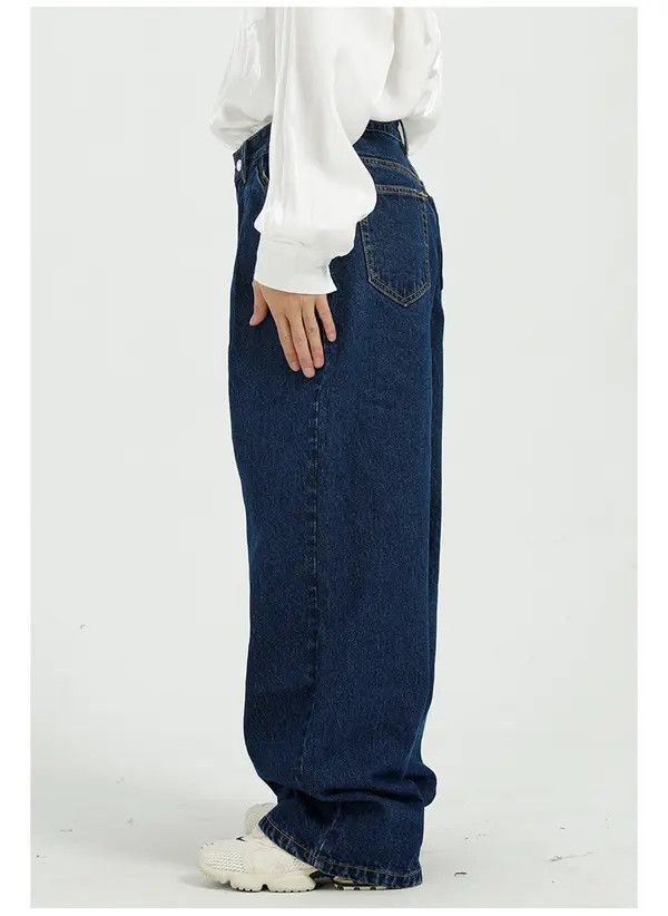Japanese Brand VIBE Dark blue loose wide leg straight jeans Size US 32 / EU 48 - 8 Thumbnail