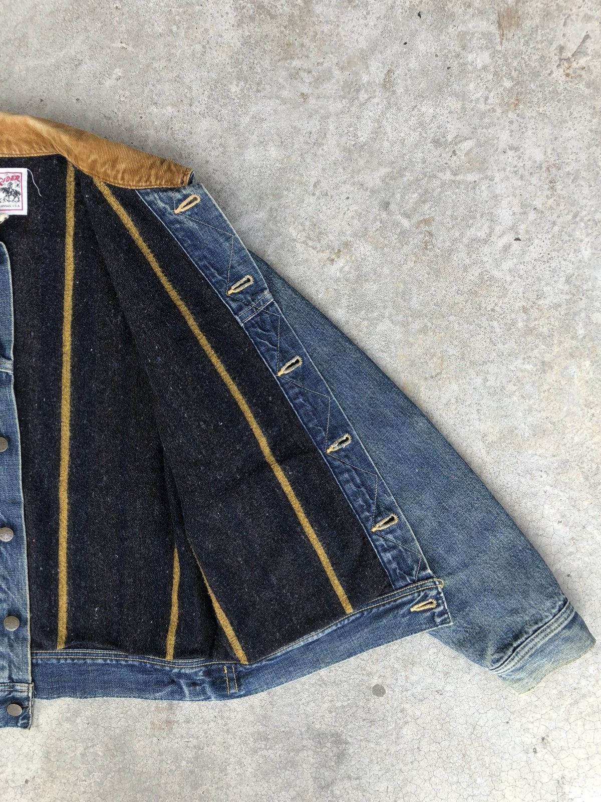 Lee Vintage 70s Lee Storm Rider Blanked Lined Denim Jacket Size US M / EU 48-50 / 2 - 7 Thumbnail